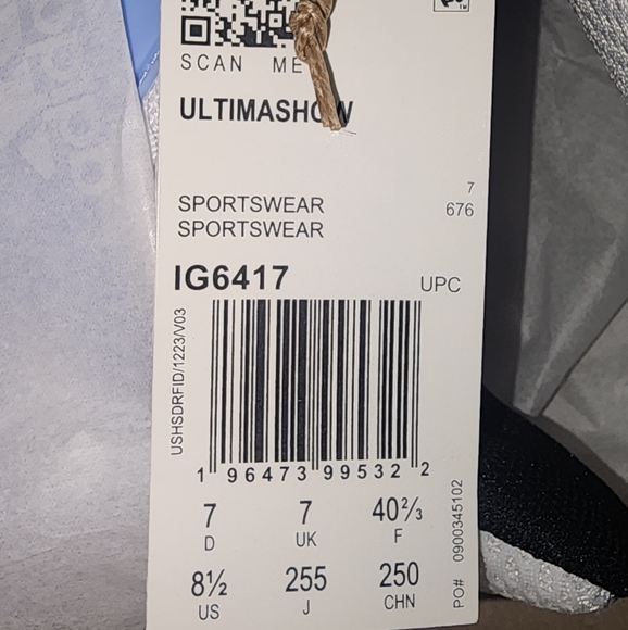 Womens Adidas White and Light Blue Ultima Show Running Shoes 8.5 - Picture 8 of 8